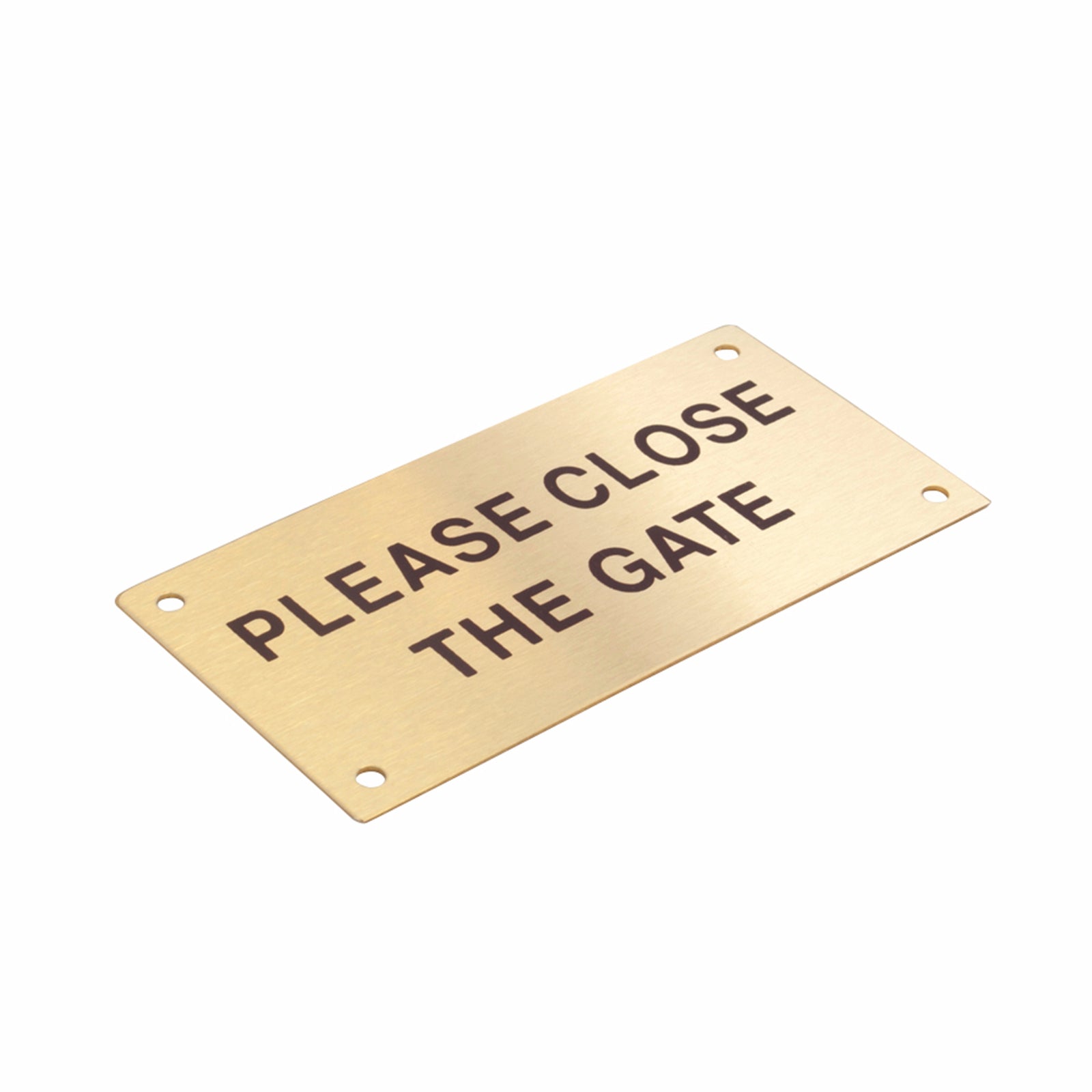 Sandleford Brass Please Close The Gate Sign 95 x 47mm - Weather Resistant