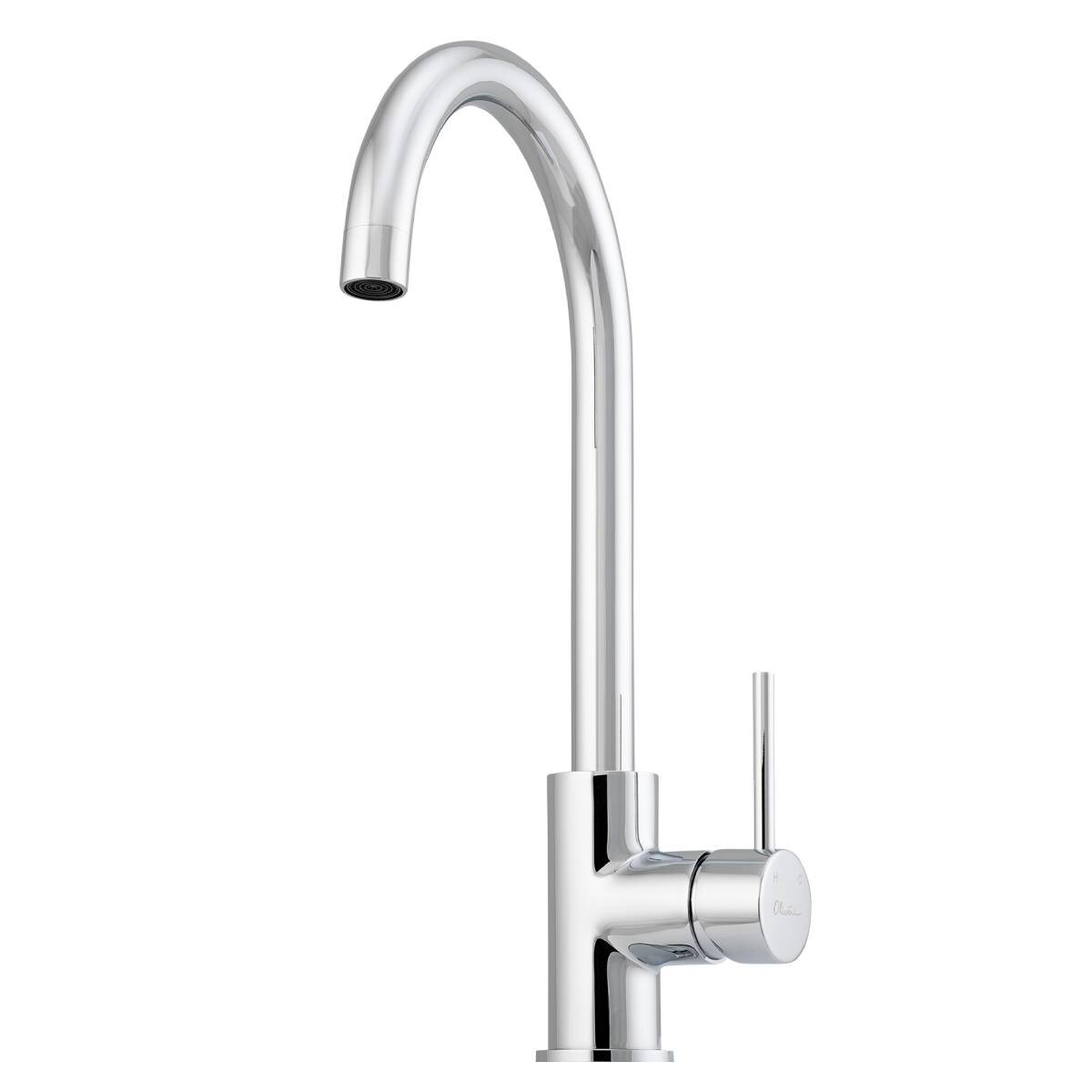 Oliveri Venice gooseneck mixer tap - chrome - 5 star WELS - low lead brass body - VE520FCR