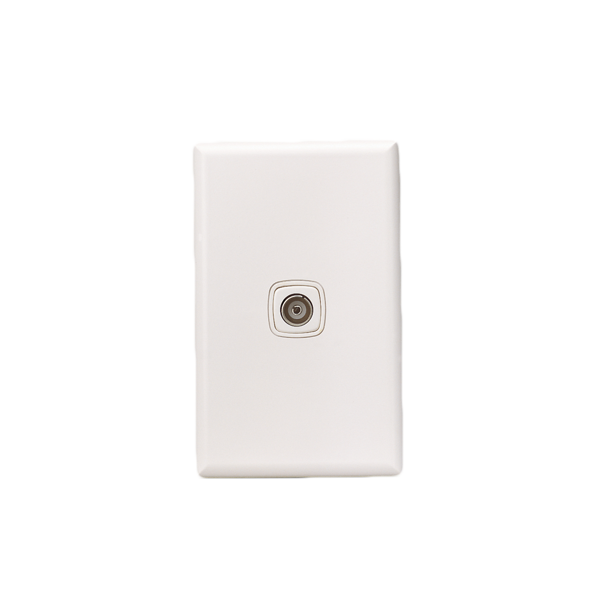 HPM Excel Coax Port 1 Gang Matt White Plastic Easy Install - SuperSaverAU - view 1