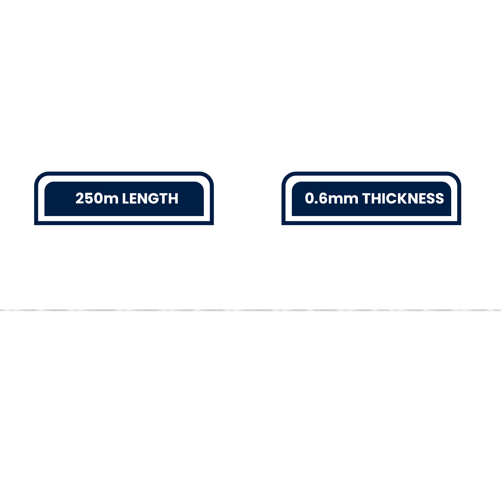 Grunt 0.6mm x 250m Nylon Fishing Line, Clear, Weather Resistant, 16kg Break Strength