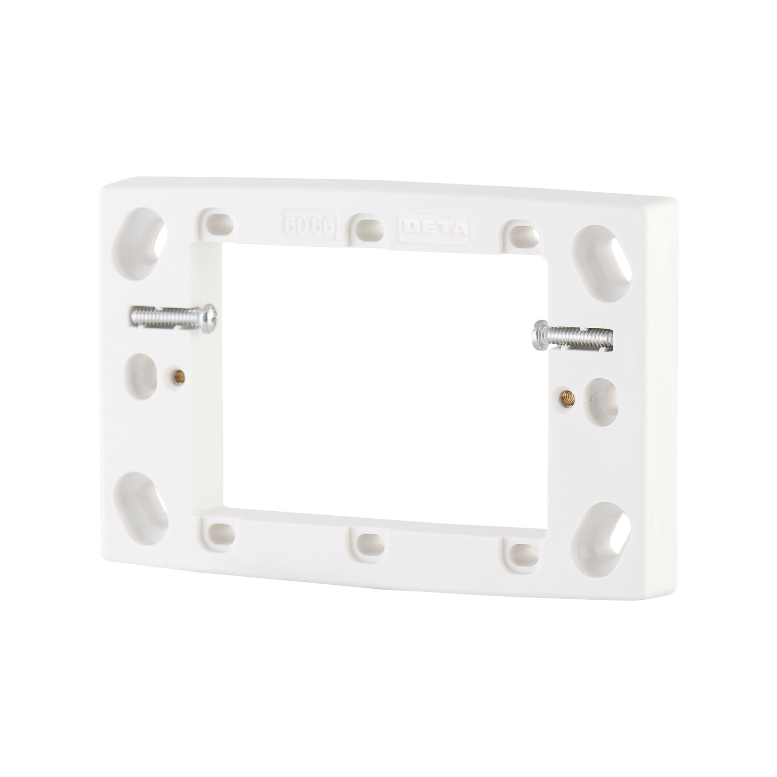 DETA Shallow Mounting Block White Polycarbonate 14mm 6066B