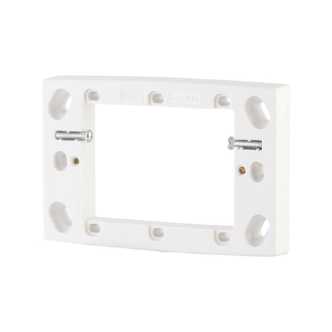 DETA Shallow Mounting Block White Polycarbonate 14mm 6066B