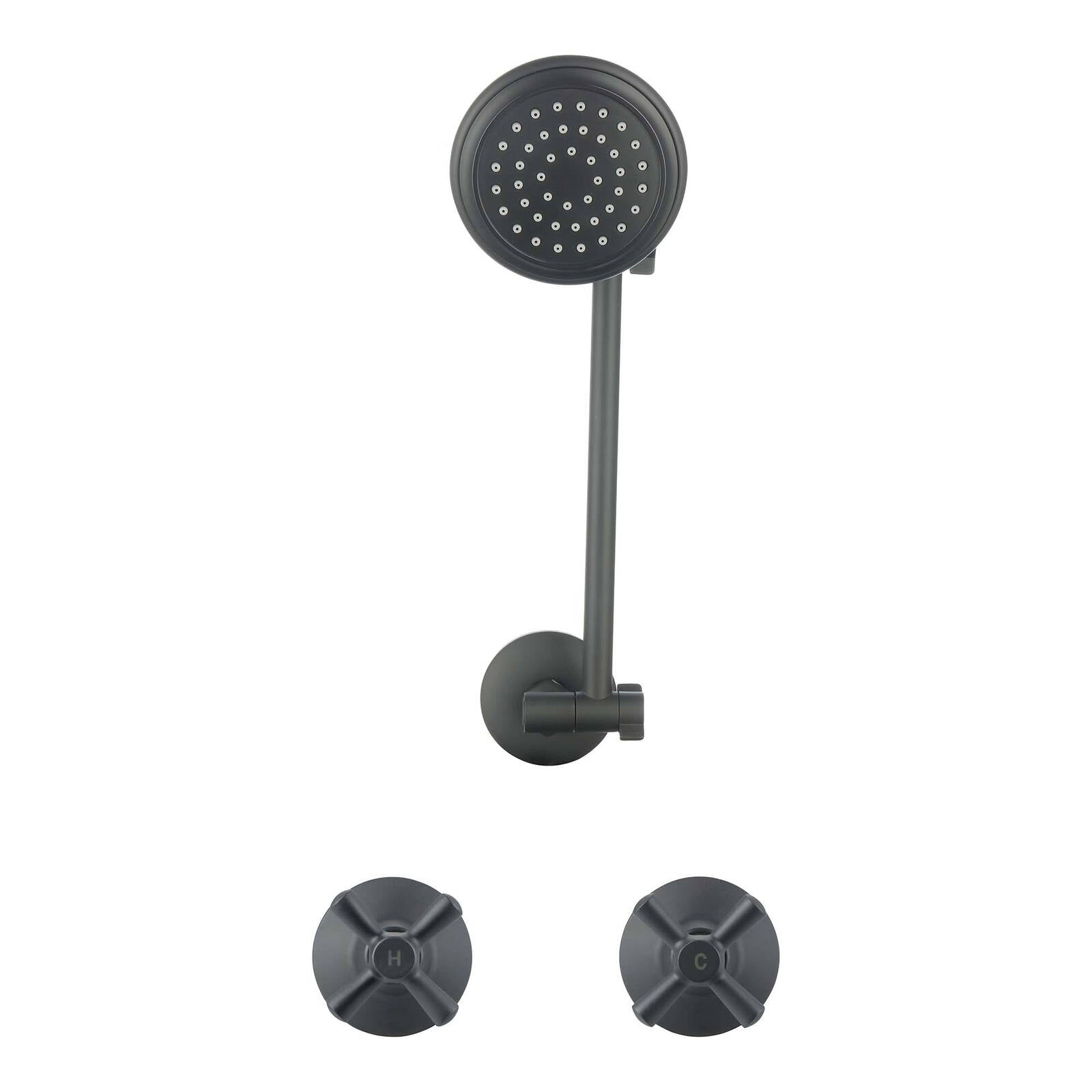 Mondella Cadenza Matte Black 1/2 Turn All Directional Shower Set, Brass, 9L/min 3 Star WELS