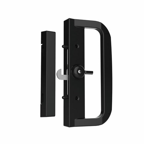 Rolltrak Black Sliding Patio Door Lock - Zinc Alloy - Snib Lock - 79mm - SuperSaverAU - view 1