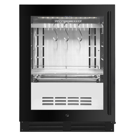 KingsBottle 98L Under Counter Steak and Meat Ager - Black, Left Hinge, Glass Door - KB50SA-FG-LHH
