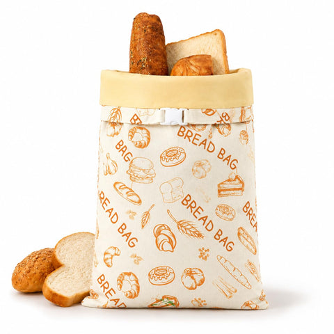 Beeswax Linen Bread Bag - Reusable, Freezer Friendly