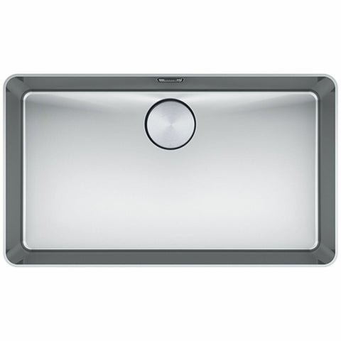 Franke Single Bowl Topmount Sink - Stainless Steel, Hidden Overflow, Sound Deadening Pads - MYX210-70B