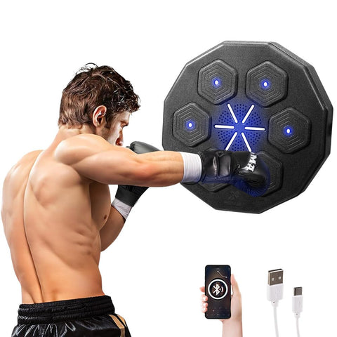 Wall Mounted Music Boxing Machine - Polygon - Bluetooth, Rechargeable, 4-5 Hour Playtime, PU Panel, Mounting Kit