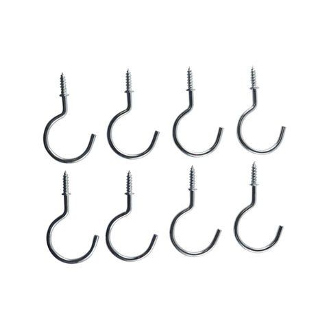 Everhang 28mm Zinc Plated Steel Cup Hook - 8 Pack