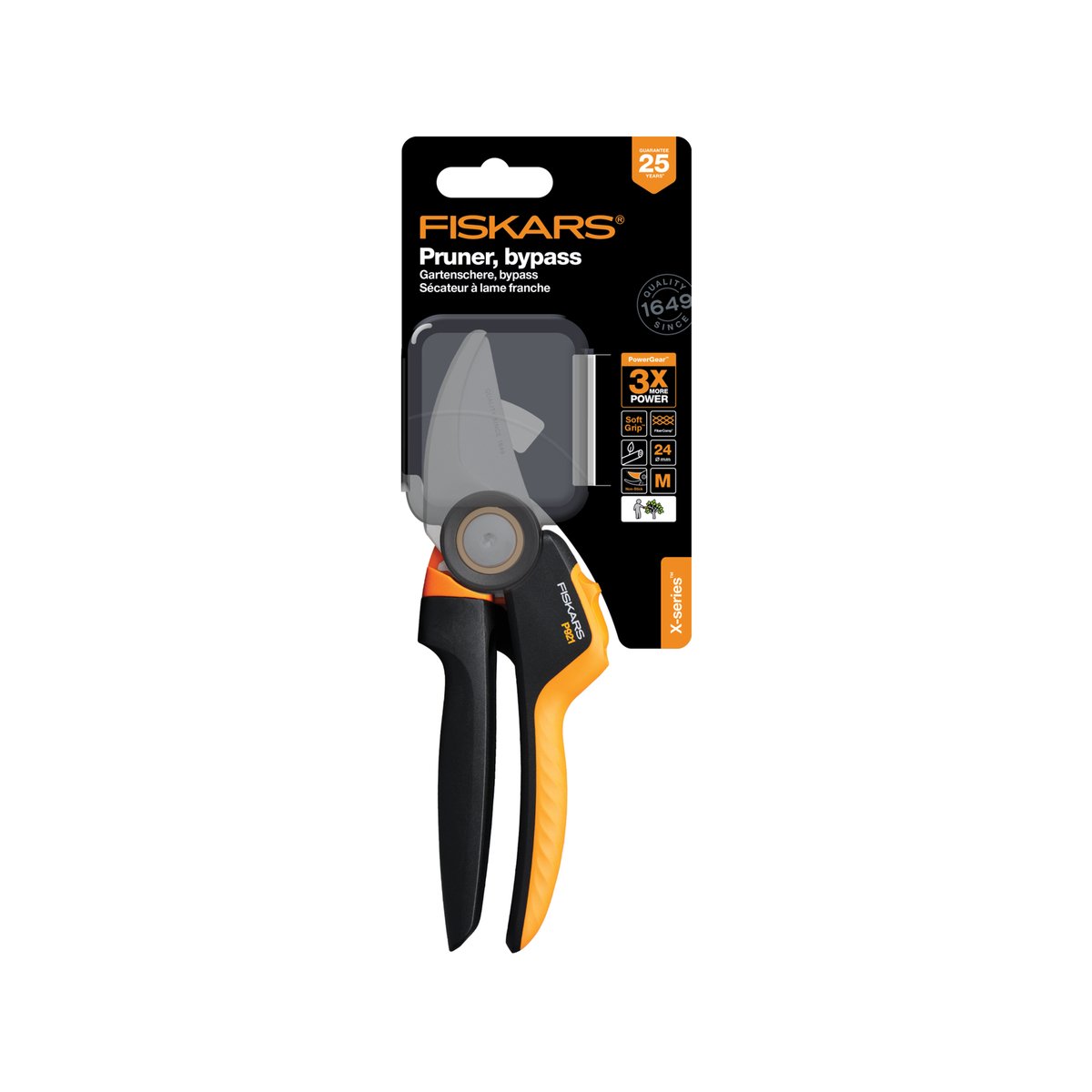 Fiskars Powergear Bypass Pruner Stainless Steel 20mm Max Cut