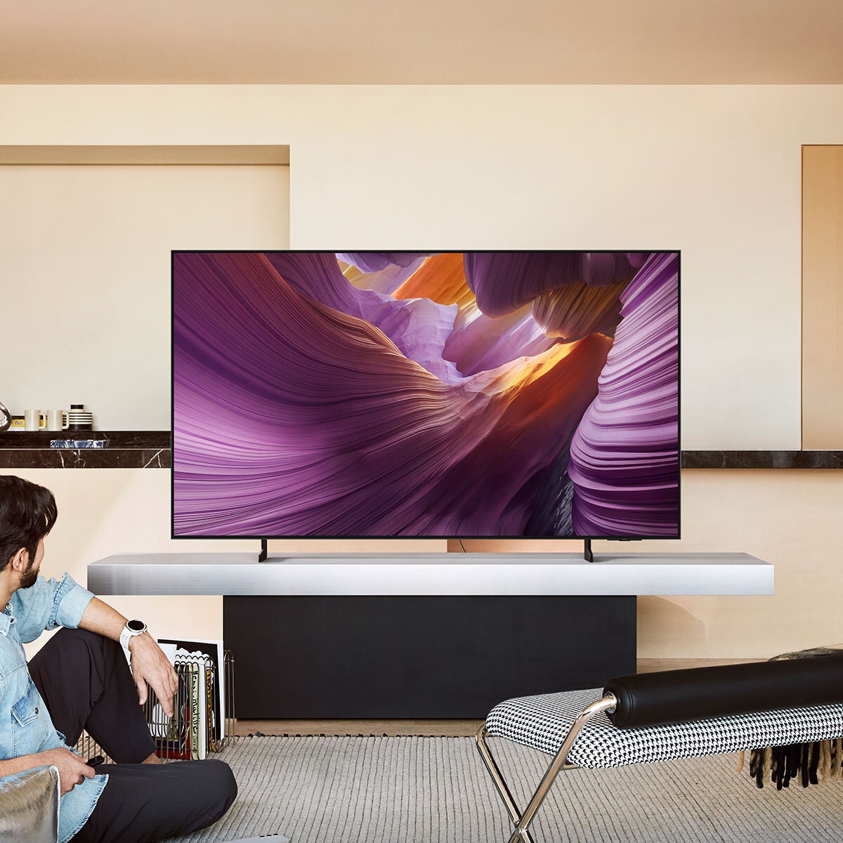 Samsung 83 Inch S85F OLED 4K Smart TV - NQ4 AI Gen2 Processor, Graphite Black - QA83S85FAEXXY