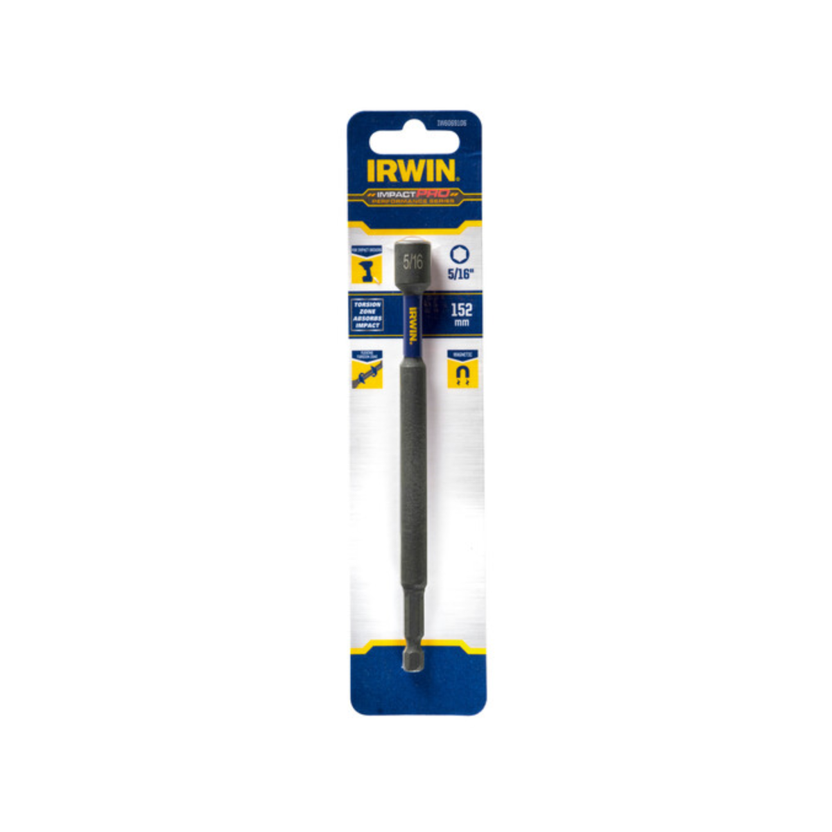 Irwin Impact Pro Performance Nutsetter - 152mm - Magnetised - Lobular Design - SuperSaverAU - view 1