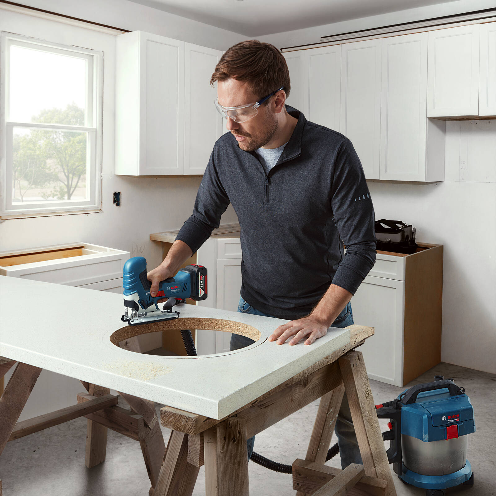Bosch Professional 18V Cordless Jigsaw GST 18V-125 S - Skin Only, Barrel Grip