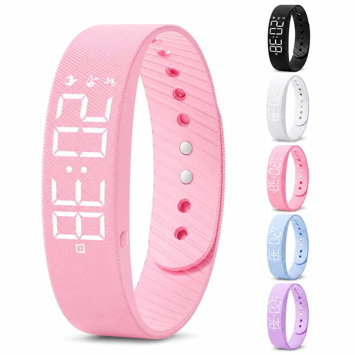 Silent Vibrating Alarm Wristband IP65 - Pink