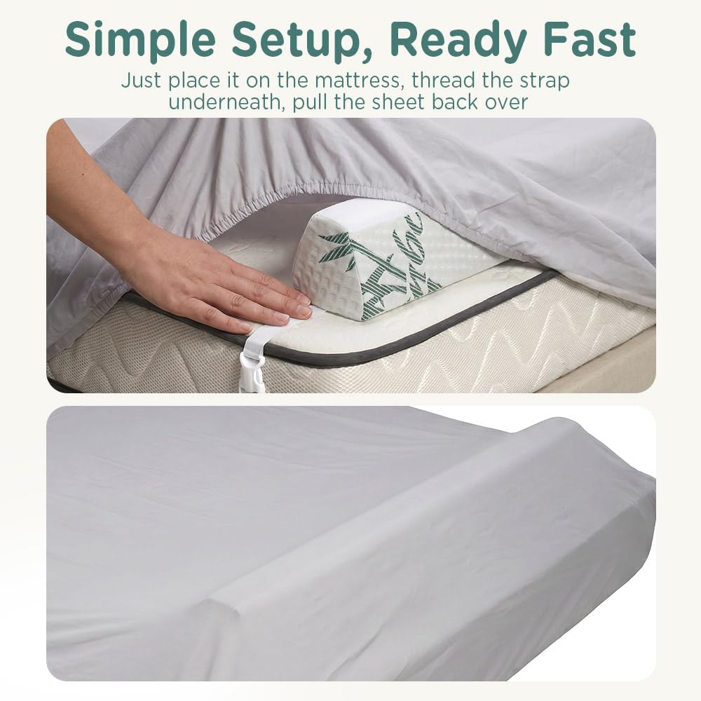Toddler Bed Bumpers 2-Pack with Adjustable Straps - Memory Foam, Zip-Off Washable Cover