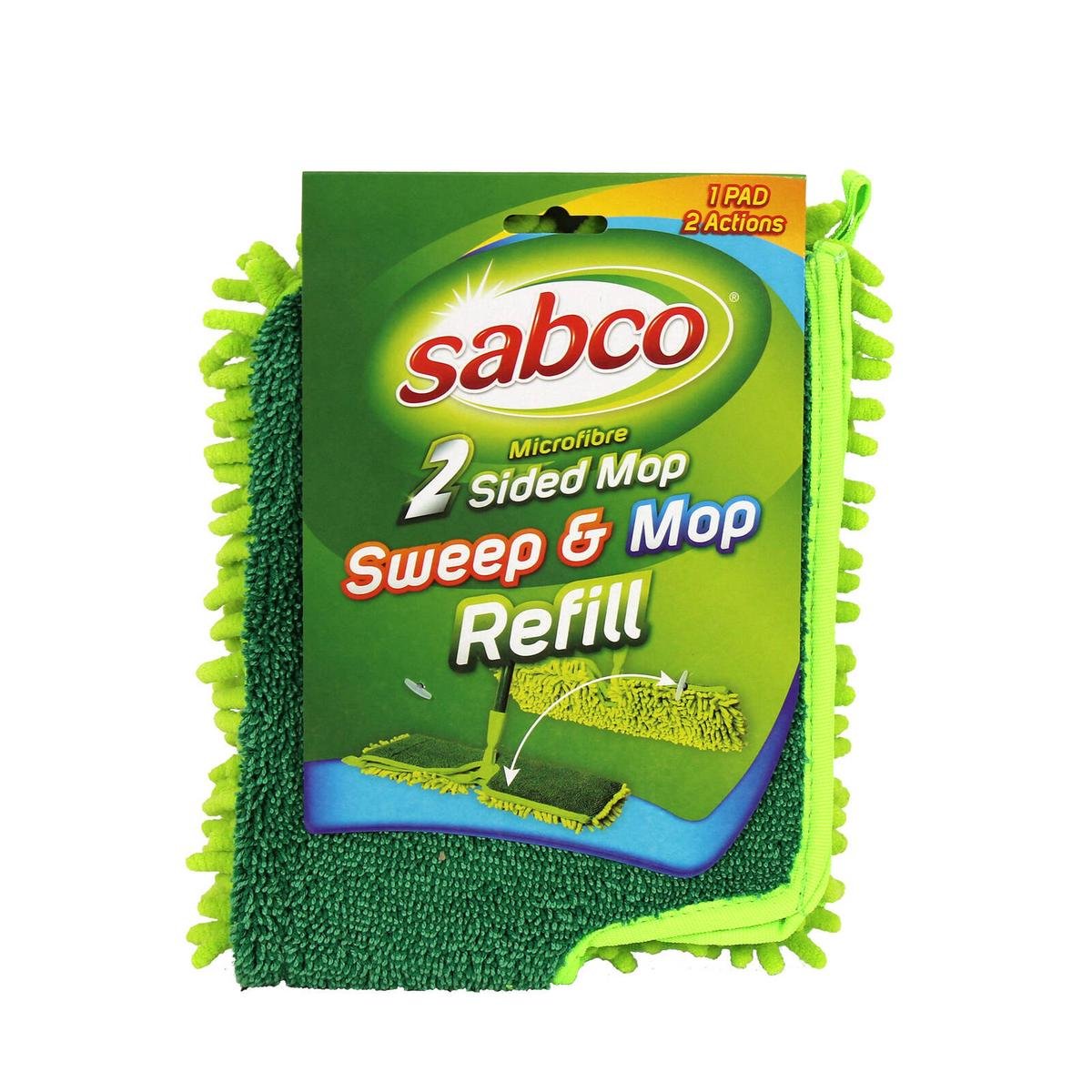 Sabco 2 Sided Microfibre Flip Mop Refill Pad Machine Washable