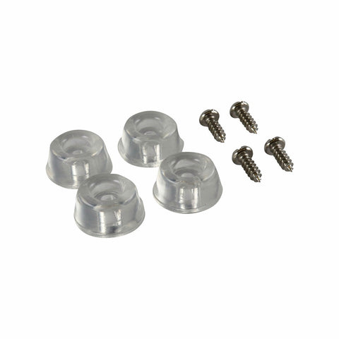 Surface Gard 22mm Clear Vinyl Round Screw In Bumpers 4 Pack