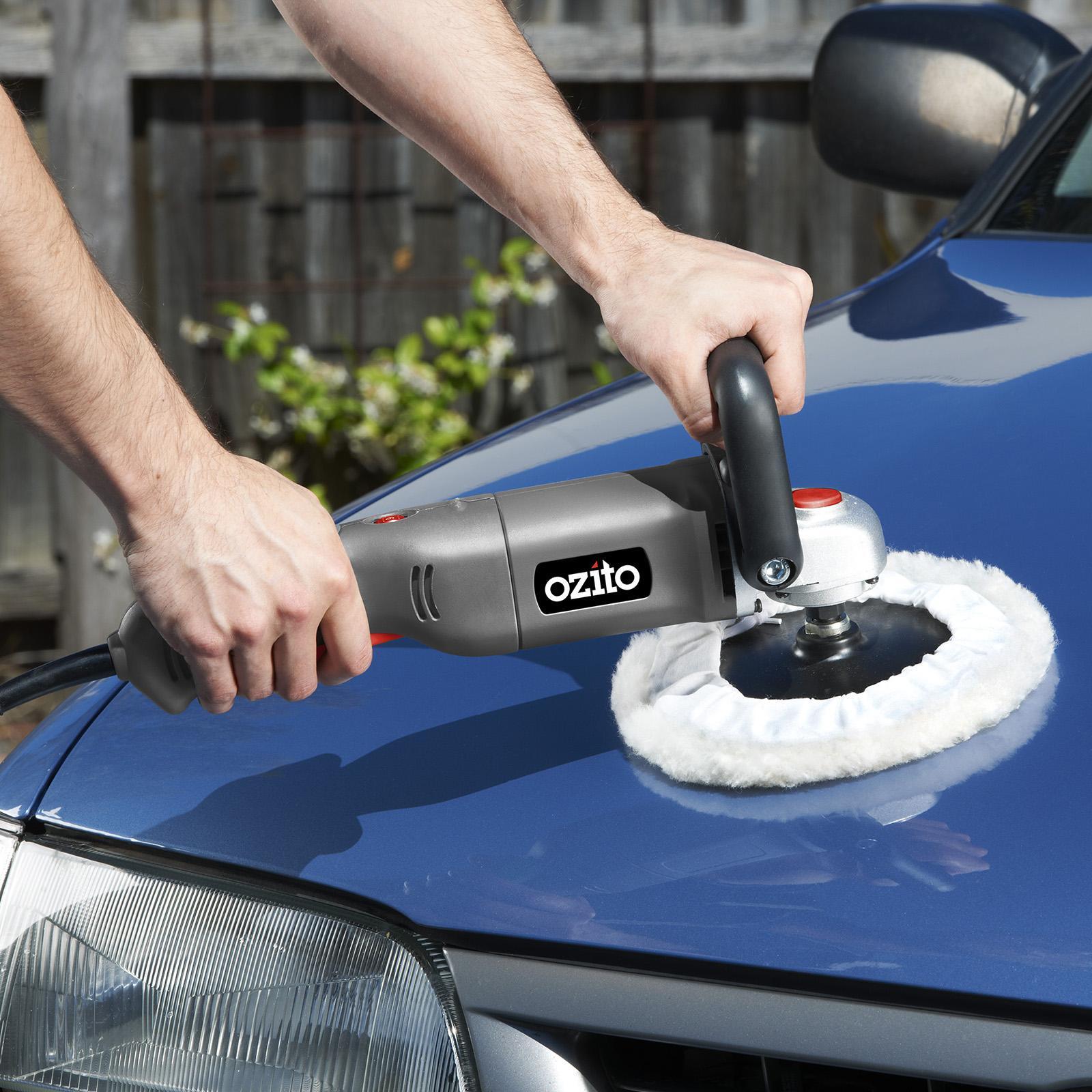 Ozito 180mm Sander Polisher SPR-7100, Variable Speed, Spindle Lock, D-Handle
