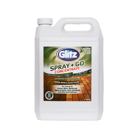 Glitz Spray and Go Concentrate 5L - Lichen, Moss, Mould & Algae Cleaner