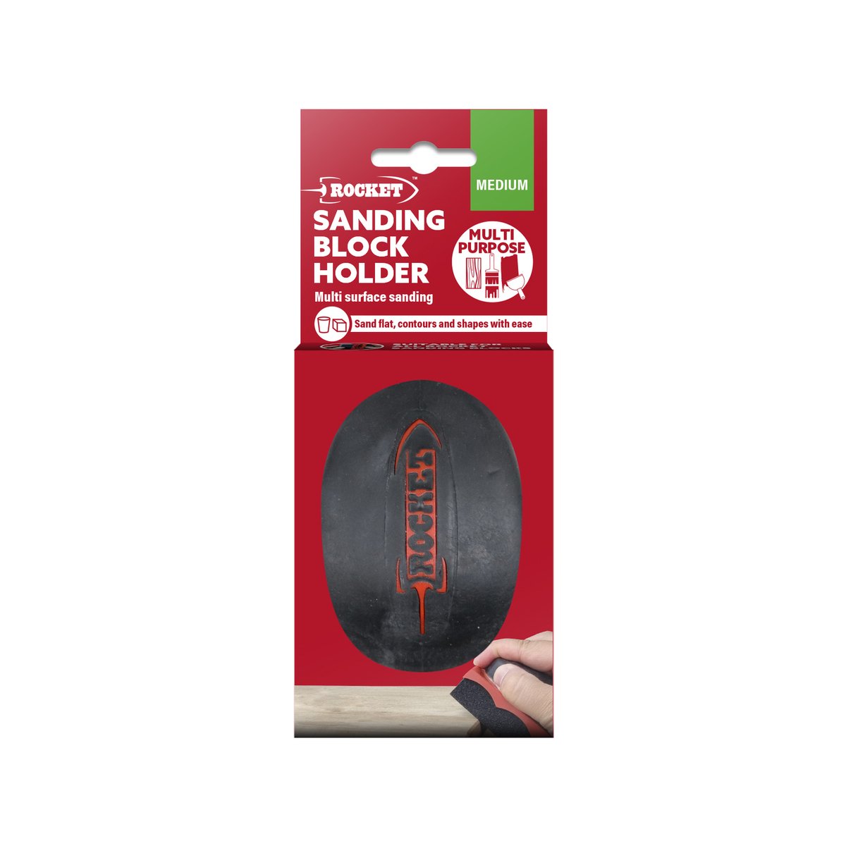 Rocket Sanding Block Holder - 100mm - Plastic - Flexible Use - SuperSaverAU - view 4