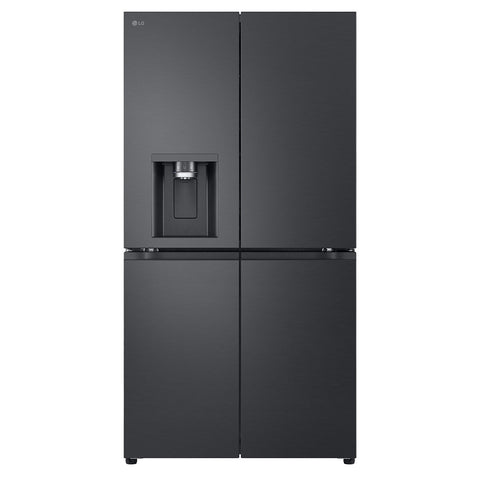 LG 637L French Door Fridge - Ice and Water, Matte Black, Inverter Linear Compressor - GF-L700MBL