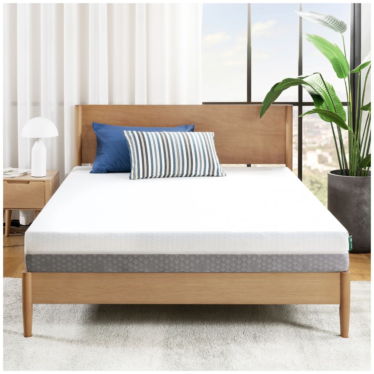 Zinus king single memory foam mattress - cooling gel foam, two-sided, removable zip cover - AU-MFGN11ZC-07B