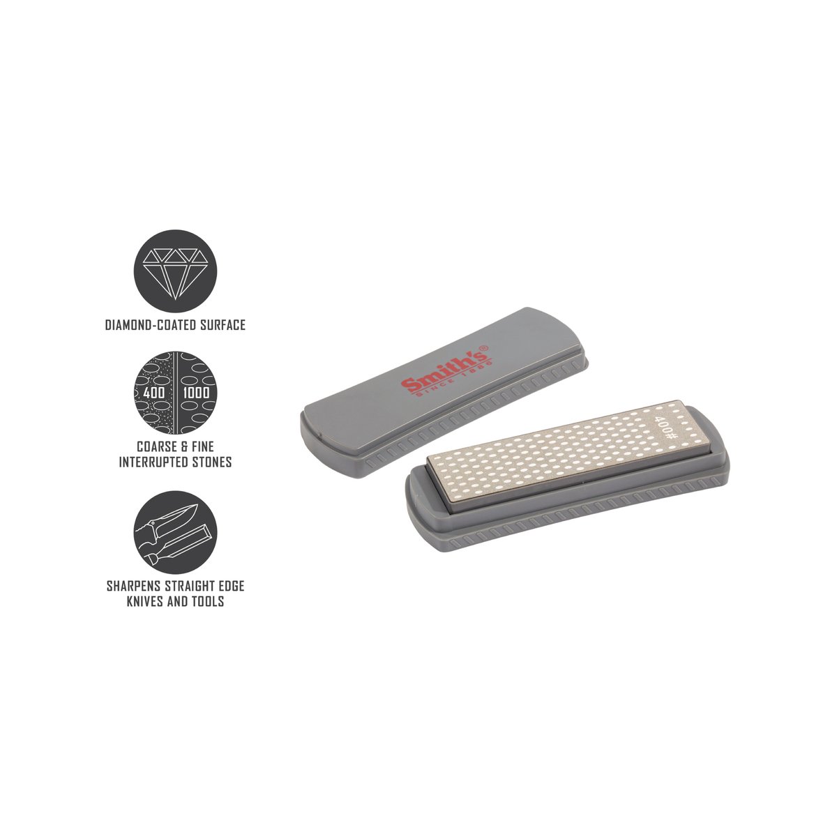 Smith's 150mm Dual Grit Diamond Sharpening Stone 400/1000