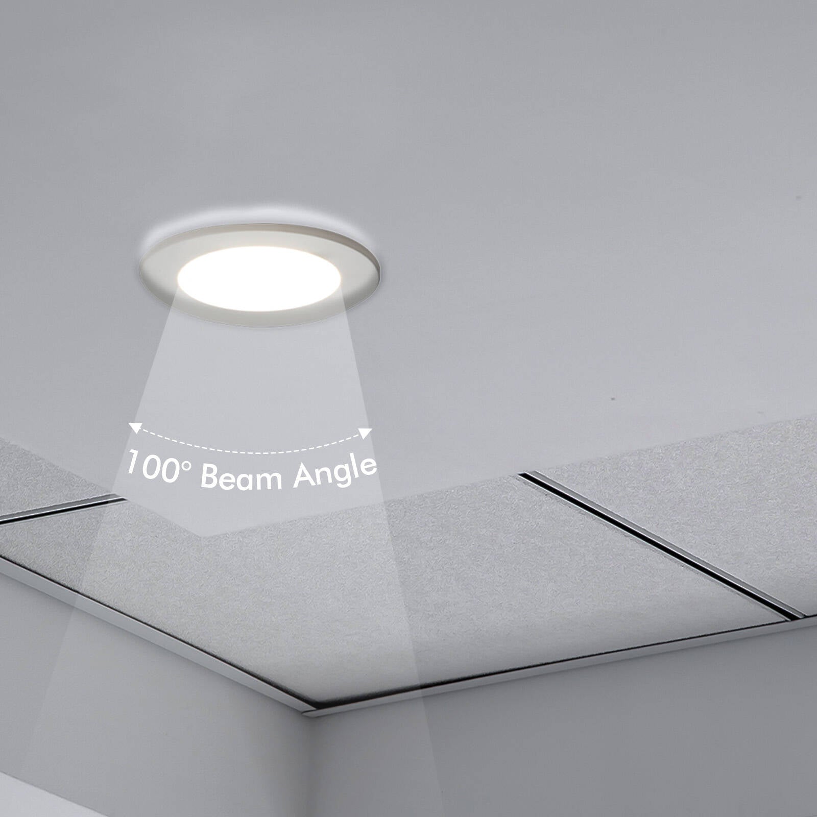 DETA 9W IP44 Tri-Colour Dimmable LED Downlight 240V Hardwired White Blue 10 Pack DET612P10