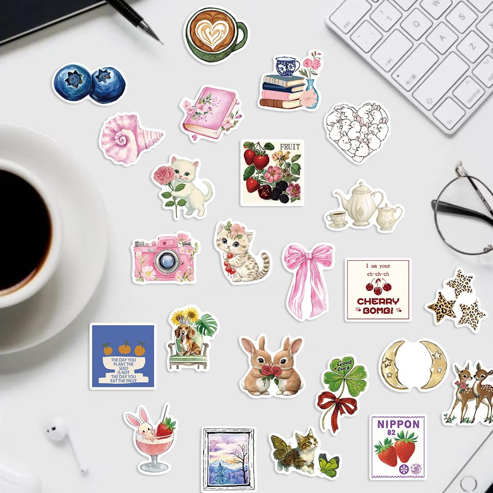 Waterproof Vinyl Sticker Pack - 200 Assorted Designs