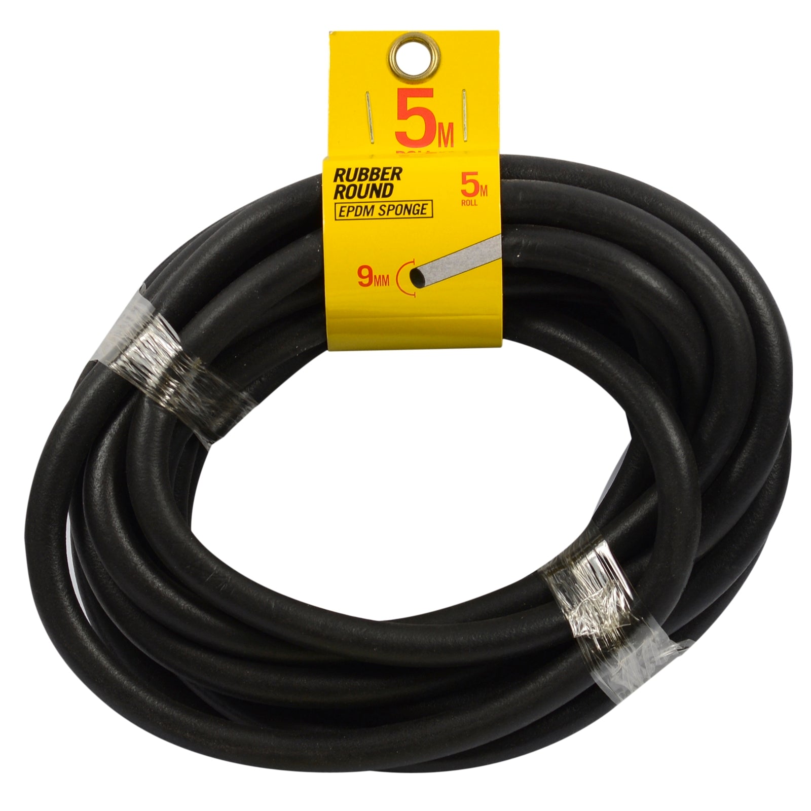 Moroday 9mm x 5m Black Round EPDM Sponge Rubber Weatherstrip