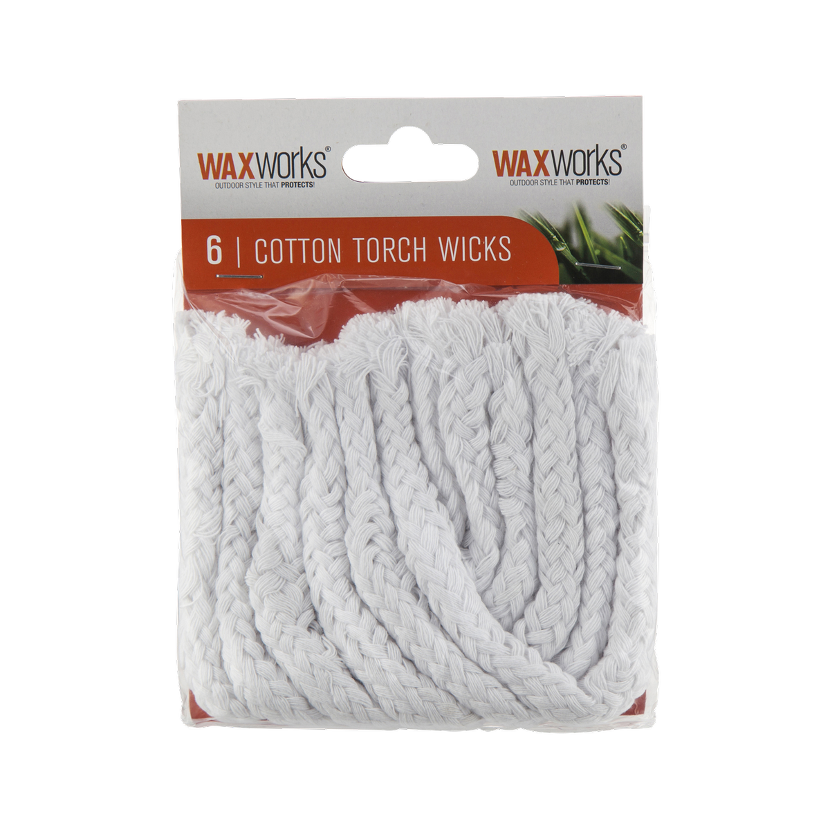 Waxworks Cotton Torch Wicks - 6 Pack Replacement Wicks