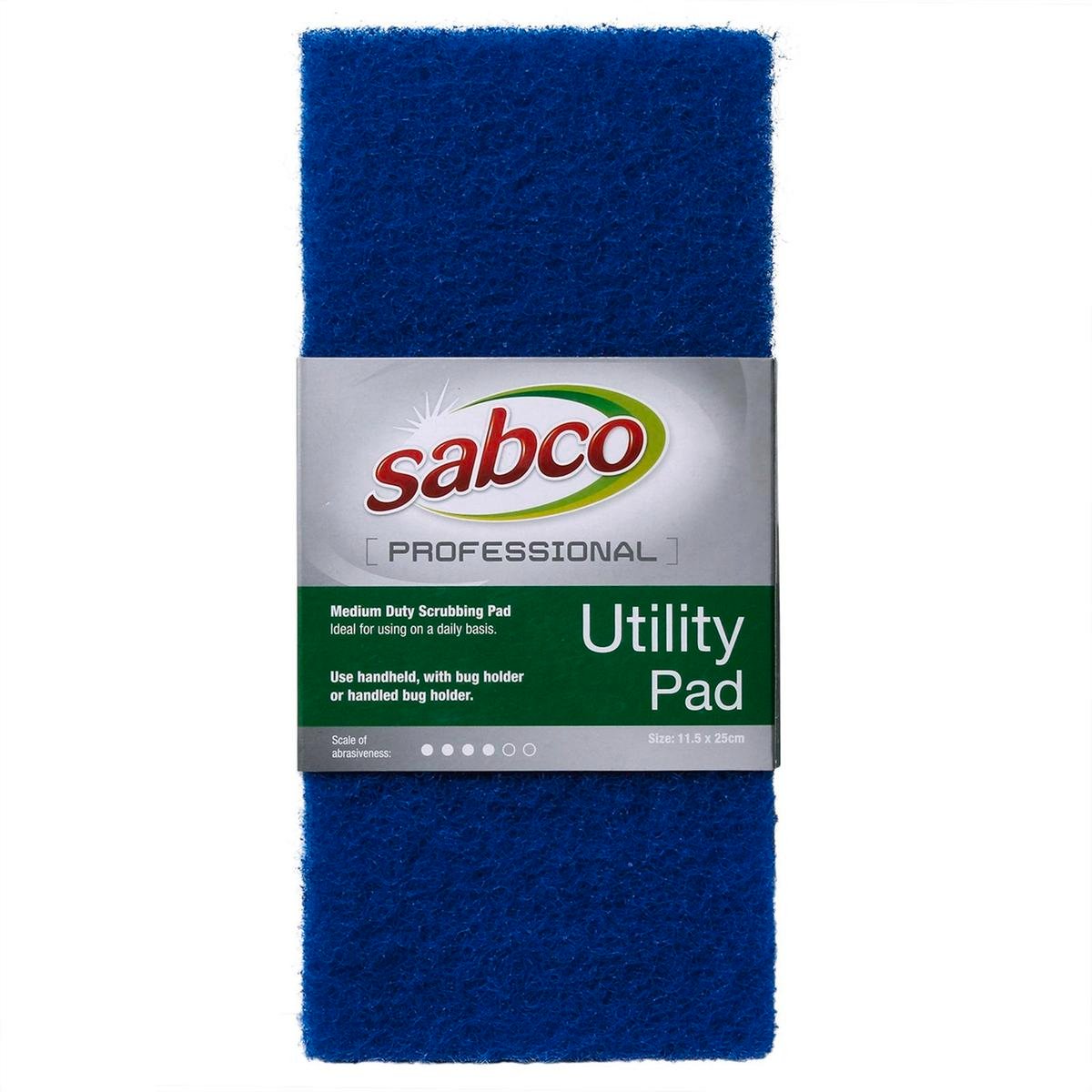 Sabco Professional Utility Pad - 11.5 x 25cm - Chemical Fiber - Medium Duty - SuperSaverAU - view 1