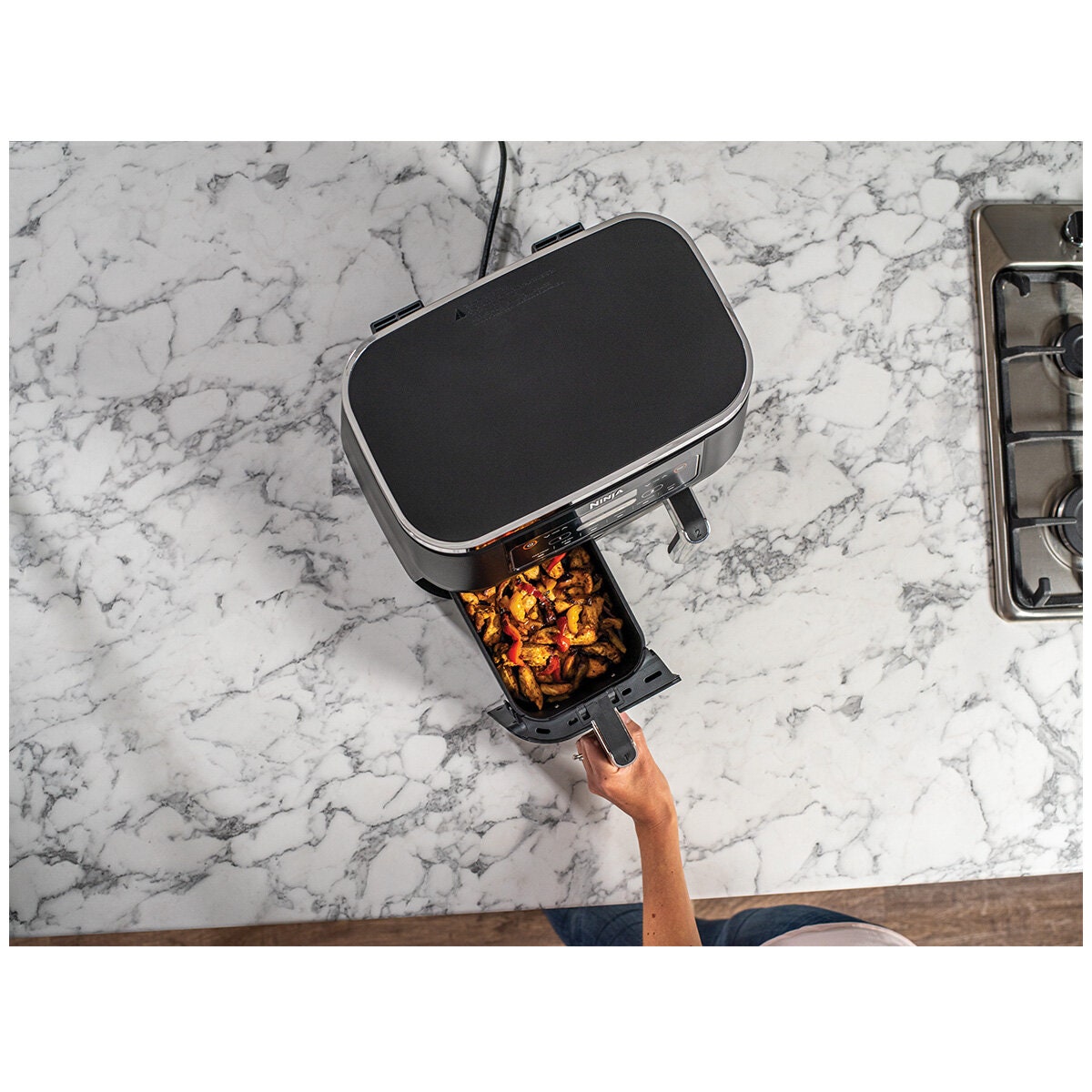 Ninja Foodi Dual Zone Air Fryer 7.6L - Granite Grey - Smart Finish, Match Cook, Six Functions - AF300