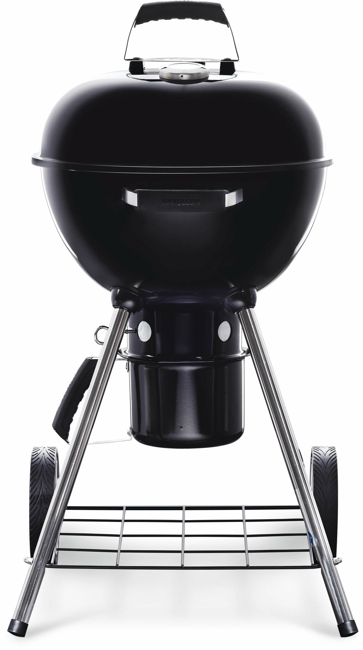 Napoleon Rodeo 18 Inch Charcoal Kettle BBQ - Black with Silver Accents, 44cm Cooking Area - NK18K-LEG-1
