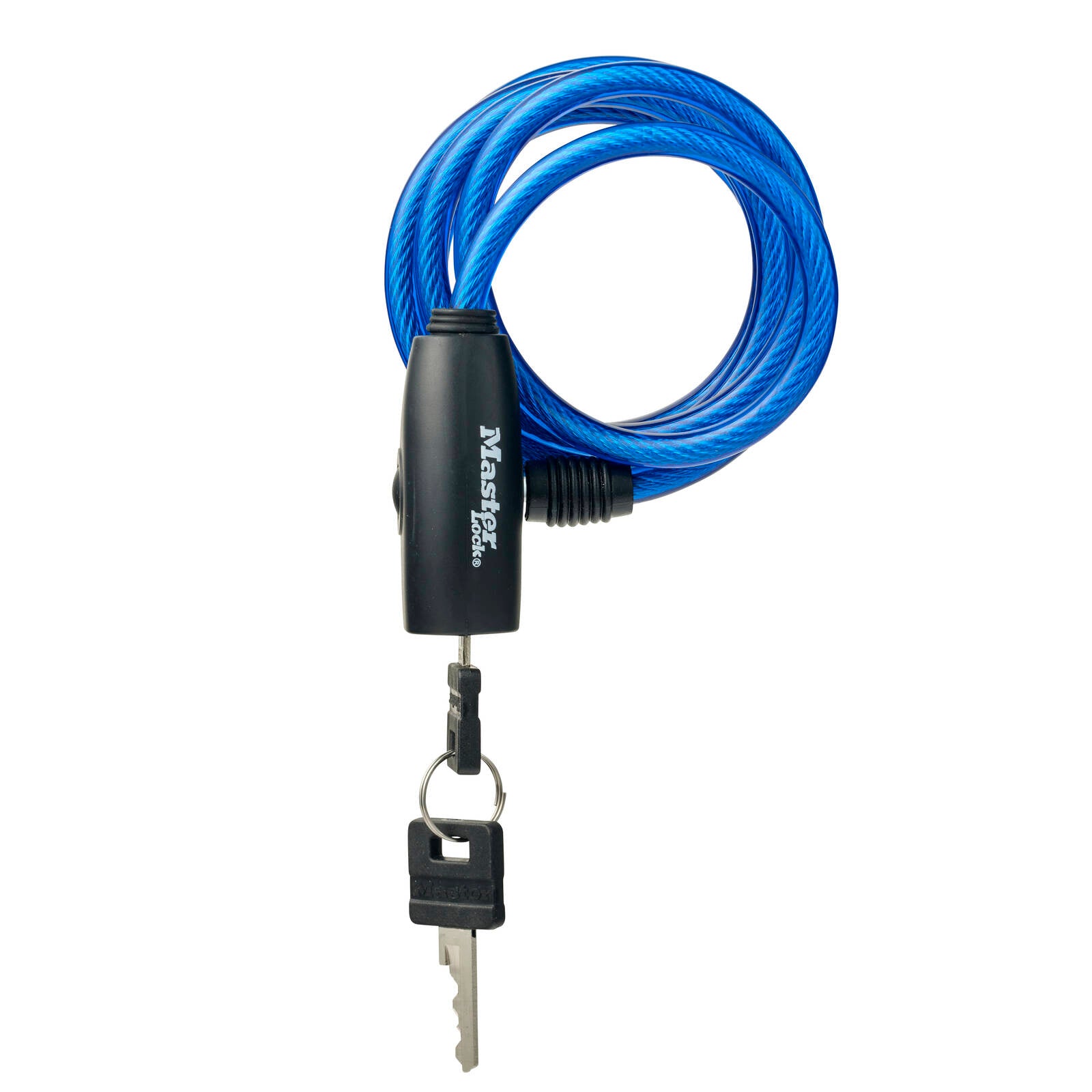 Master Lock 1.8m x 8mm Keyed Bike Lock, Braided Steel Cable, Vinyl Coated
