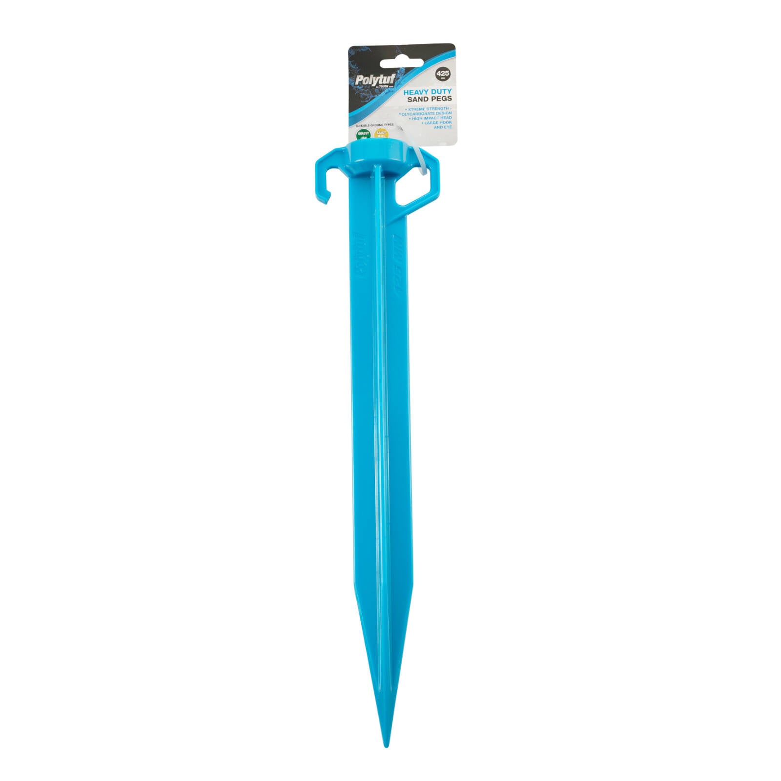 Polytuf 425mm Polycarbonate Sand Peg - 4 Pack