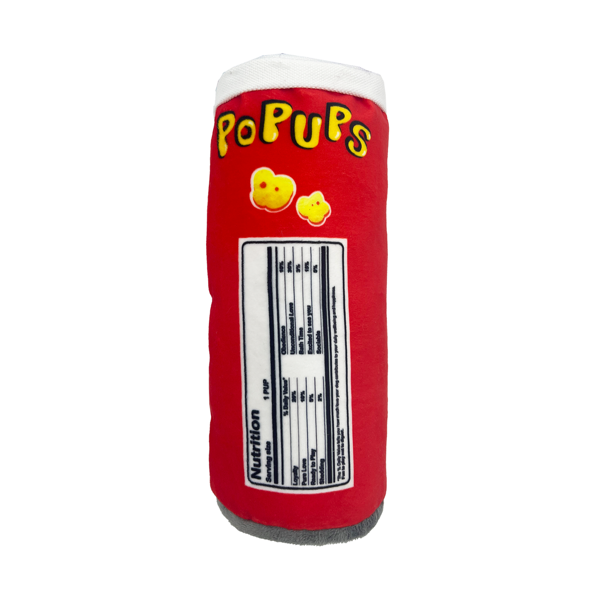 Baxter Bone Pop-Ups Chips Can Plush Dog Toy - Red, Squeaker & Crinkle