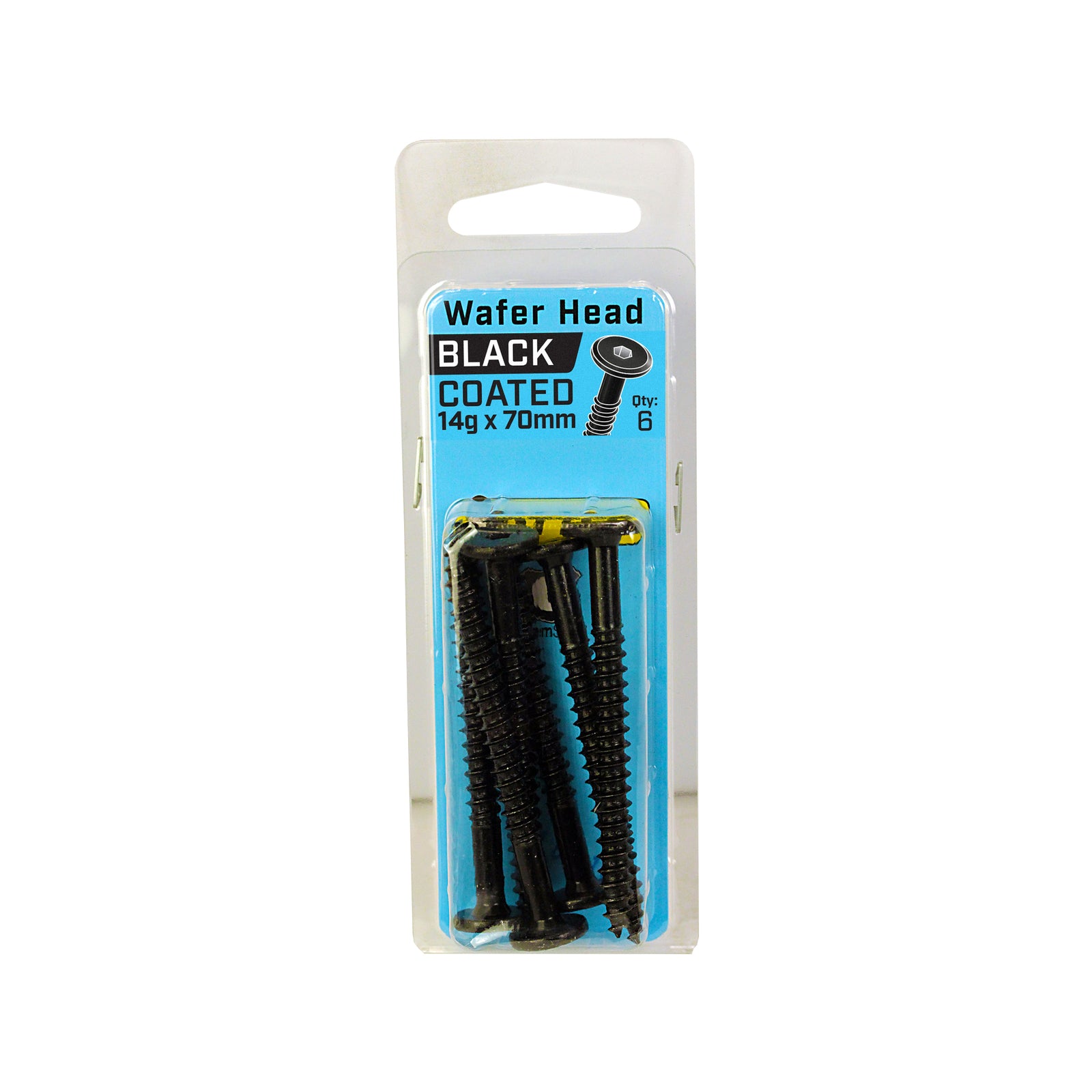 Otter 14 x 70mm Black Wafer Self Drilling Screws