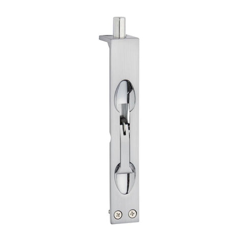 Delf Trade Flush Bolt 145 x 24mm Satin Chrome Zinc Alloy Easy Use - SuperSaverAU - view 1