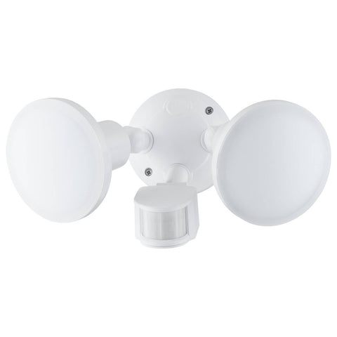 Arlec 20W LED Twin Security Floodlight with Motion Sensor, IP-Rated, White MAL404