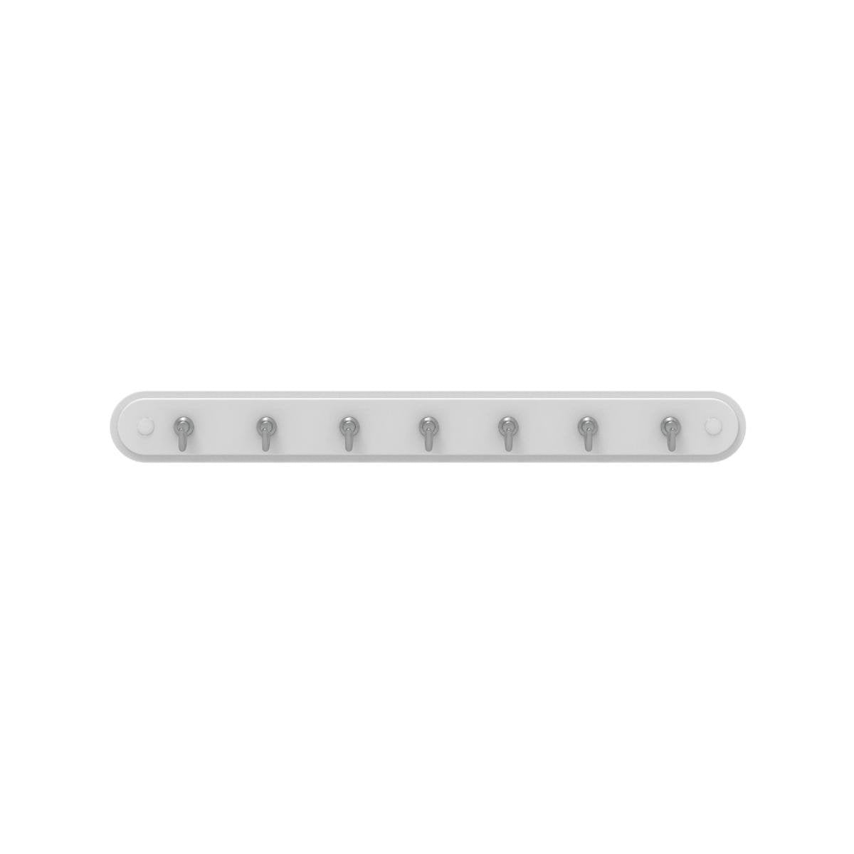 Mode Perma Key Rack - 7 Chrome Hooks - White - Durable - Easy Install - SuperSaverAU - view 1