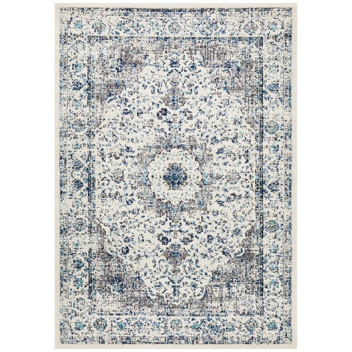 Rug Culture Evoke White Extra Large Rug - Power Loomed Polypropylene, Jute Weft Backing - EVO251WHI400X300