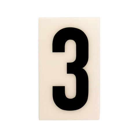 Sandleford 60mm White Self Adhesive House Number 3 - Polycarbonate - Durable - Easy Install - SuperSaverAU - view 1
