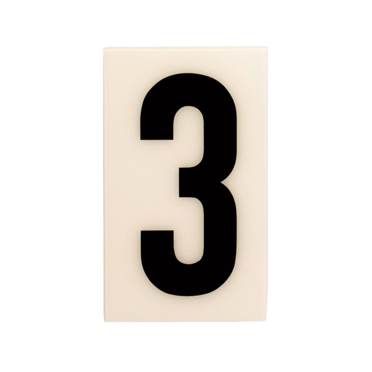 Sandleford 60mm White Self Adhesive House Number 3 - Polycarbonate - Durable - Easy Install - SuperSaverAU - view 1
