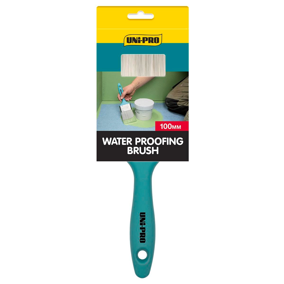 UNi-PRO Waterproofing Brush - 100mm - Synthetic Filament - Wet Areas - SuperSaverAU - view 1