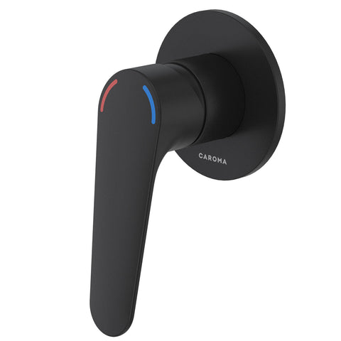 HomeCare by Caroma Matte Black Brass Assistant Living Bath/Shower Mixer