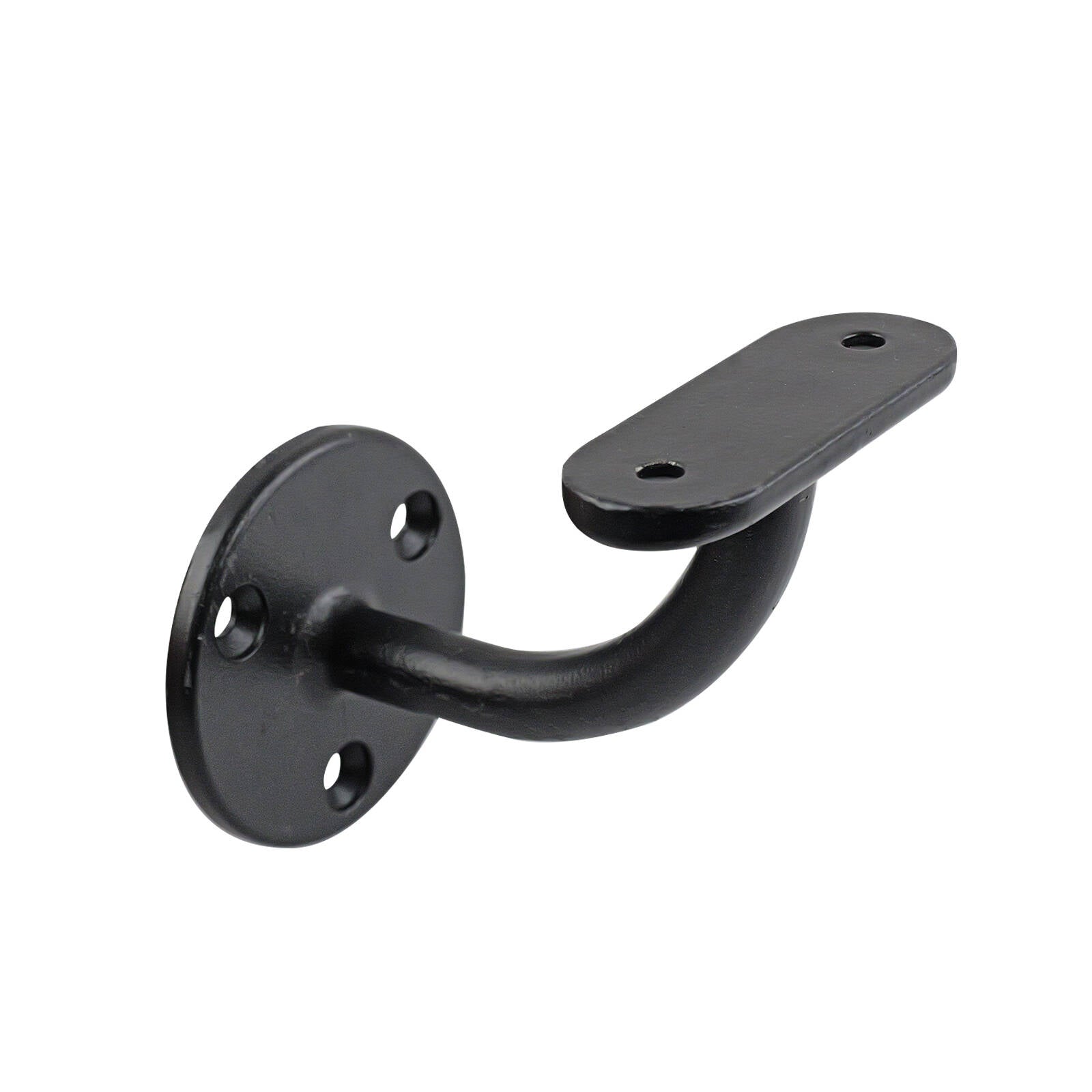Carinya 70 x 90 x 95mm Black Steel Flat Top Curved Handrail Bracket