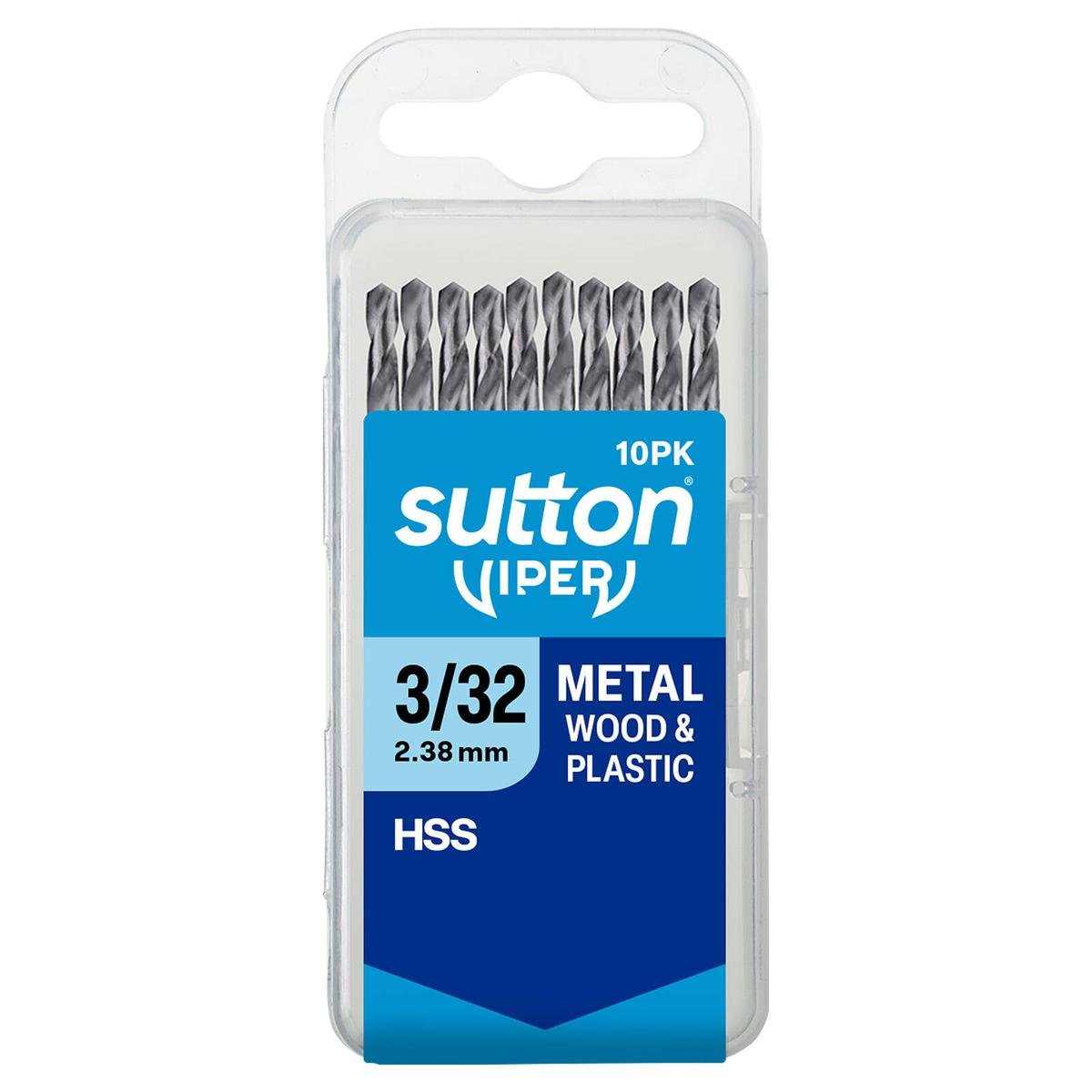 Sutton Tools 3/12" Viper Imperial Drill Bit M2 HSS 118° Point - 10 Pack