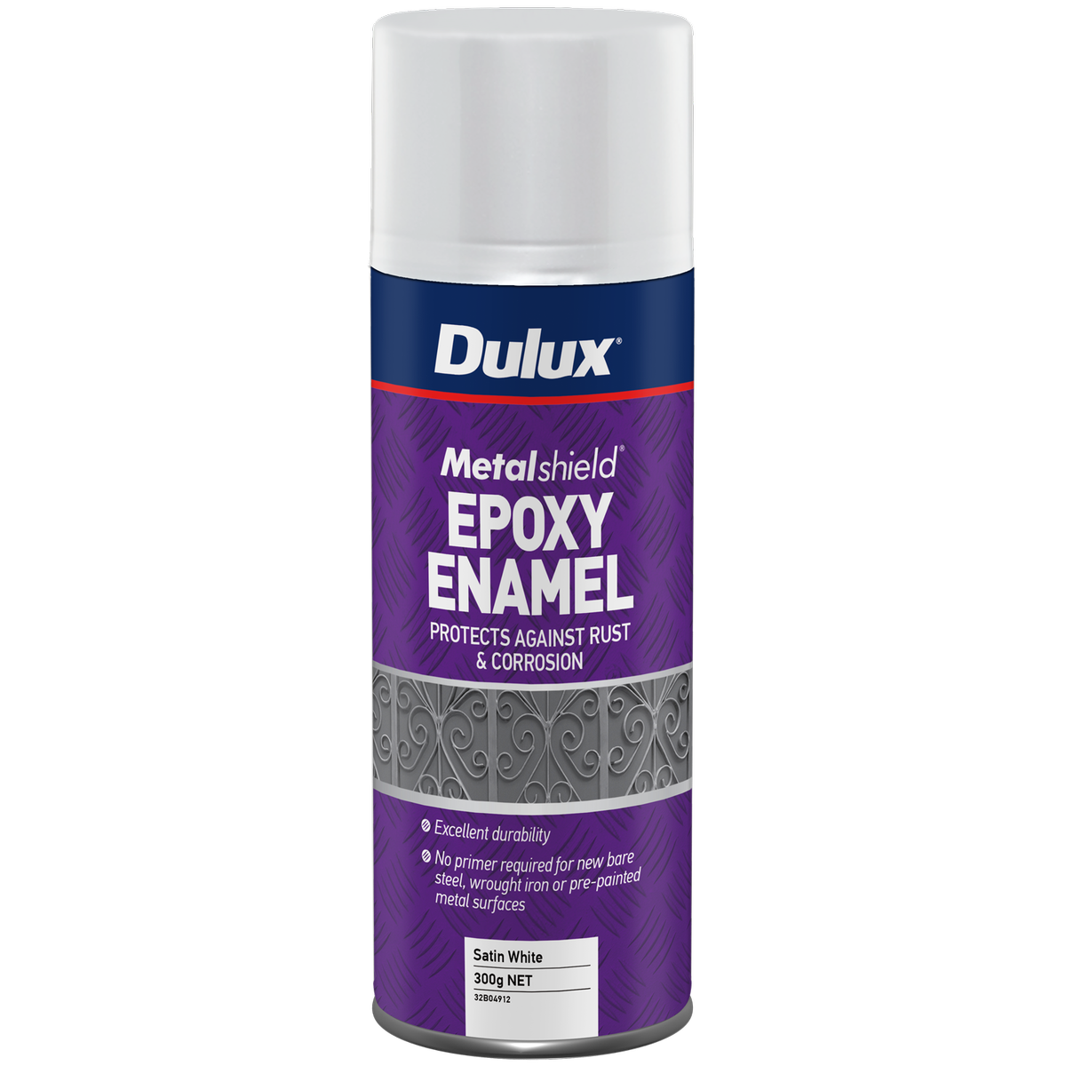 Dulux Metalshield Epoxy Enamel - 300g - Satin White - Rust Protection - SuperSaverAU - view 1