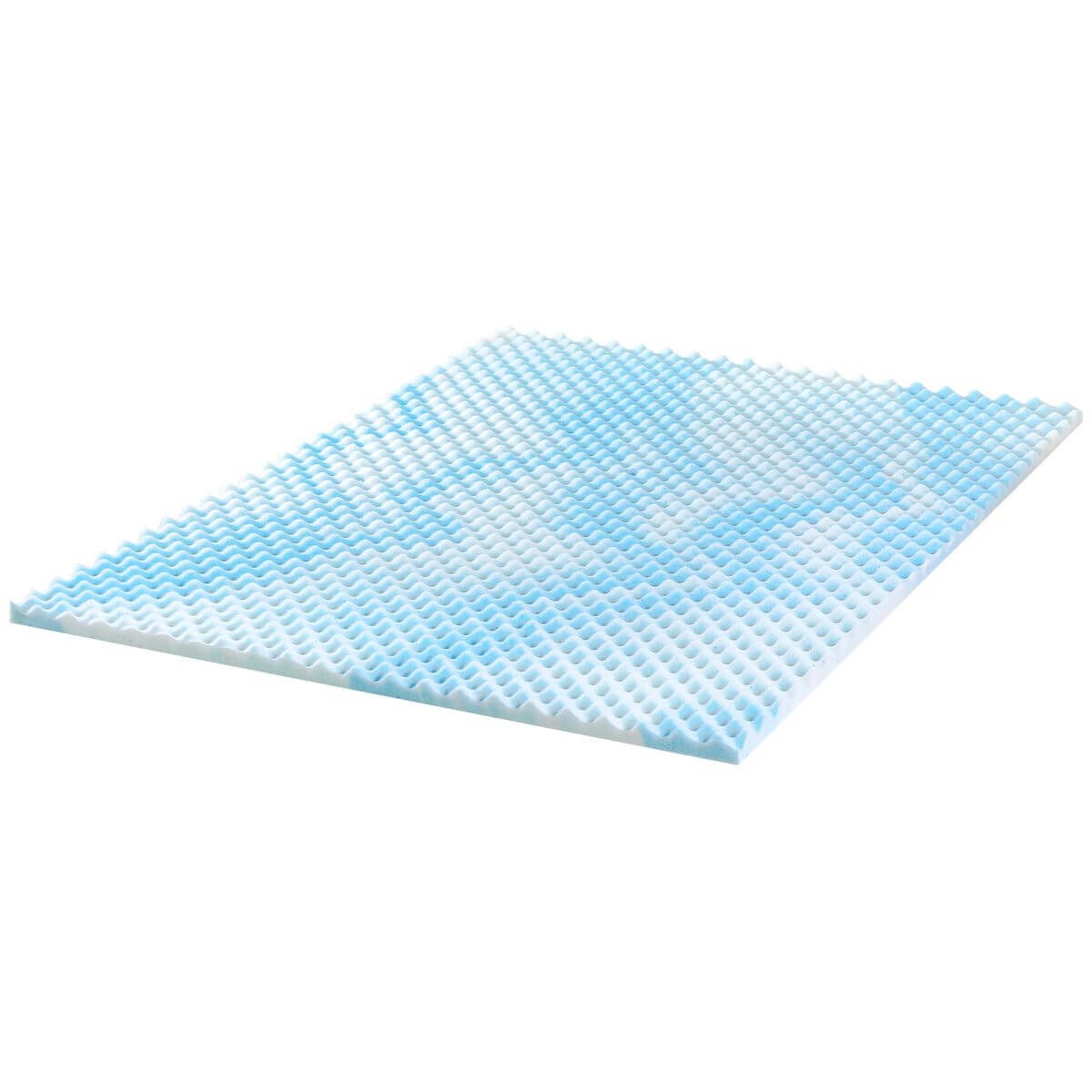 Zinus King Cooling Gel Mattress Topper Protector - Bamboo-Derived Fabric, Elastic Skirt - AU-SWFT-150K
